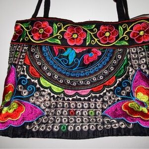 Embroidered Floral Women's Bag